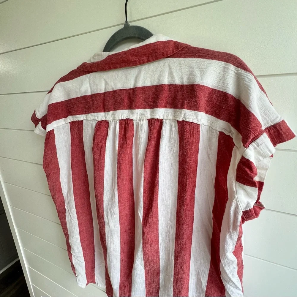 Madewell Central Tunic Shirt in Cara Stripe-med - Picture 8 of 9